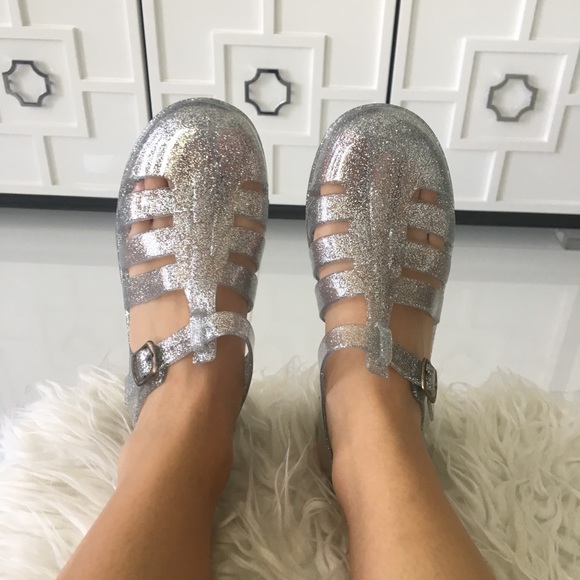 Silver glitter jelly sandal - Picture 7 of 8